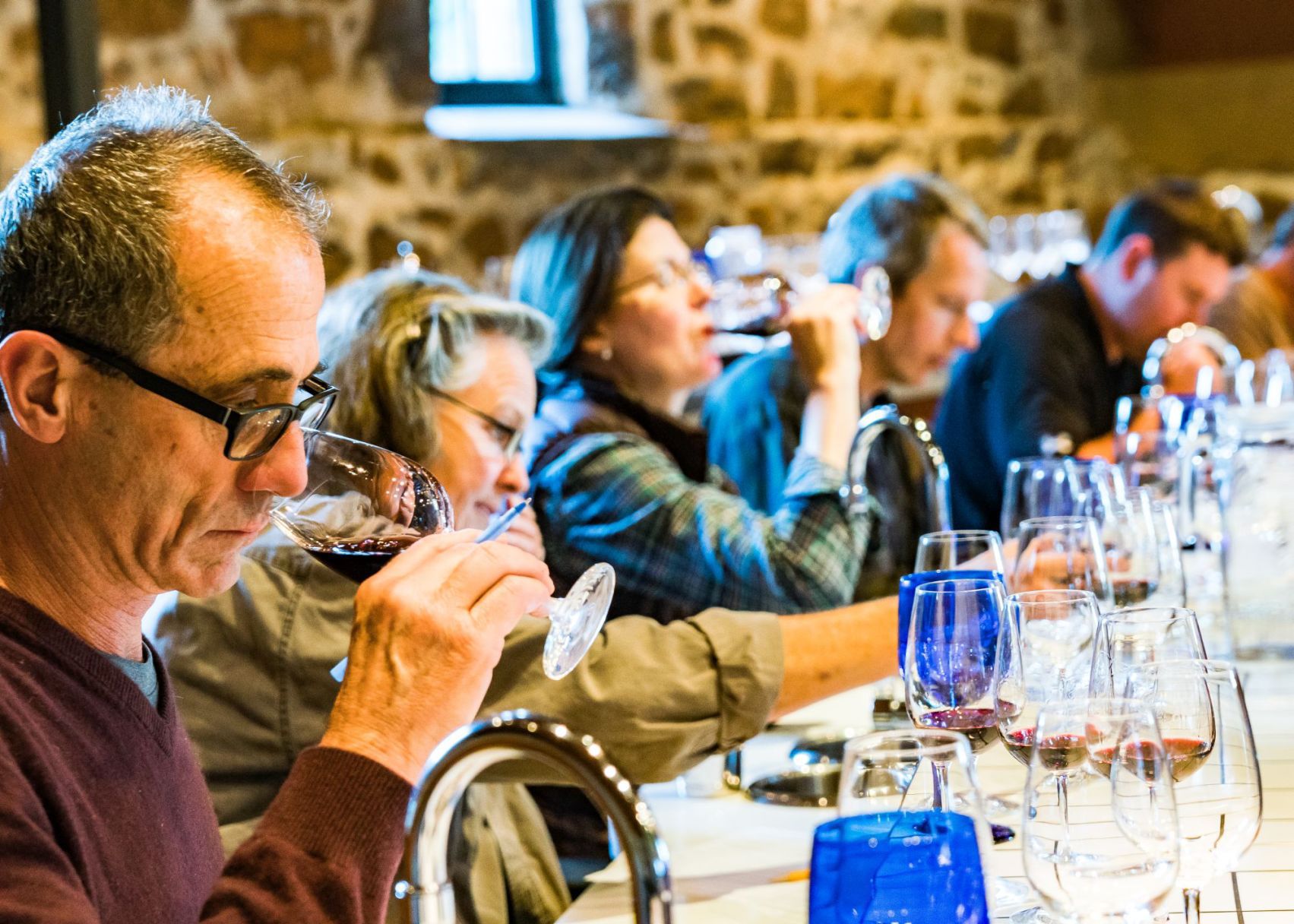 Group at merlot panel tasting